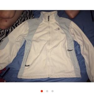 The North Face white/grey jacket coat